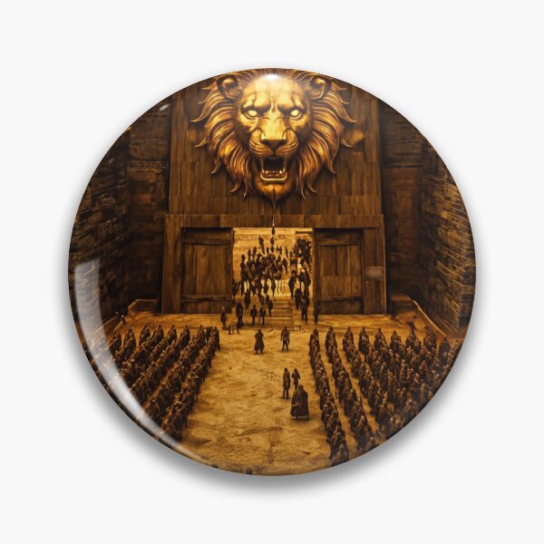 Item preview, The Golden Lion Kingdom Fortress Gate designed and sold by Farheen786.