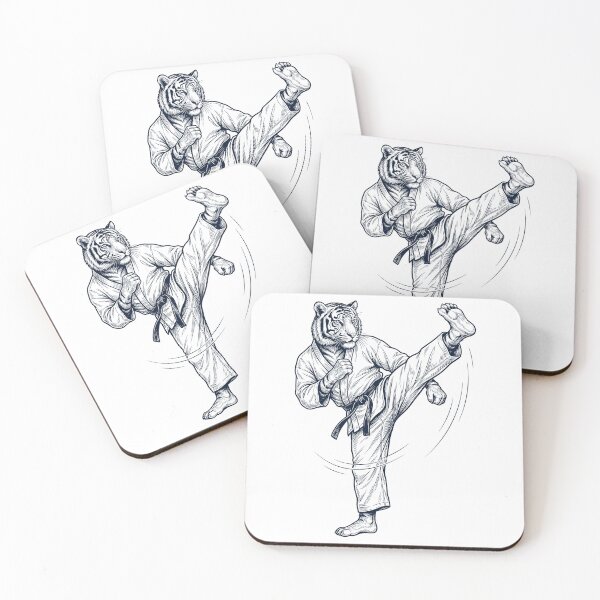 Item preview, Vintage Tiger Doing Karate Martial Art Animal Lover designed and sold by TerryConnells.