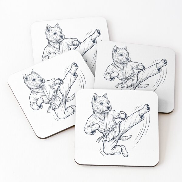 Item preview, Vintage West Highland White Terrier Doing Karate Martial Art Dog Lover designed and sold by TerryConnells.