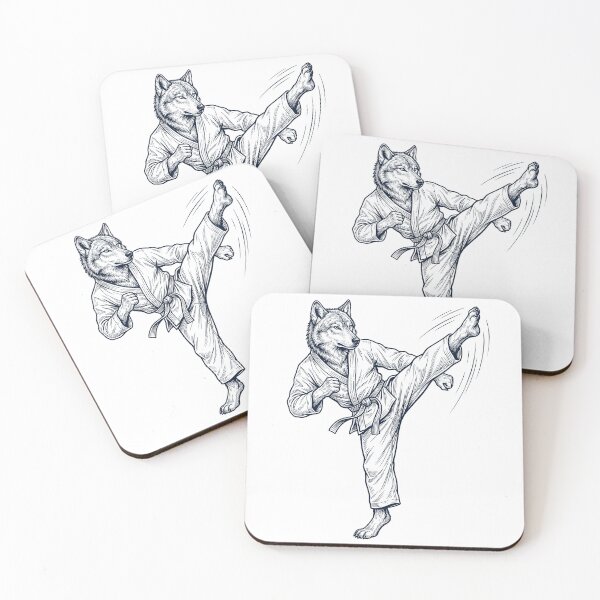 Item preview, Vintage Wolf Doing Karate Martial Art Animal Lover designed and sold by TerryConnells.