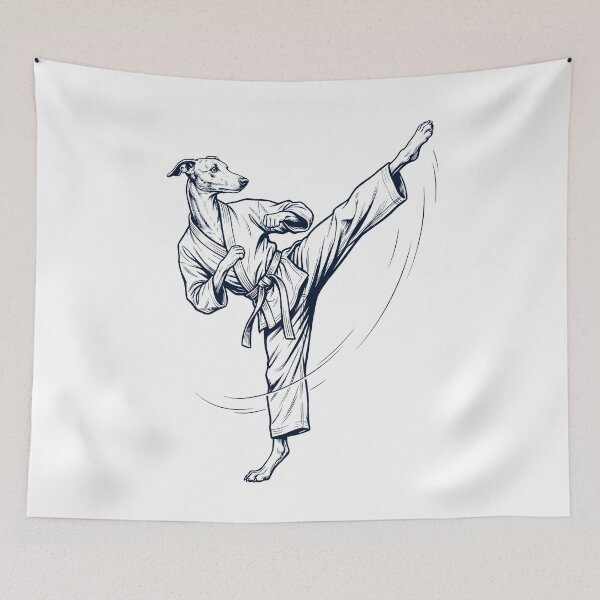 Item preview, Vintage Whippet Doing Karate Martial Art Dog Lover designed and sold by TerryConnells.
