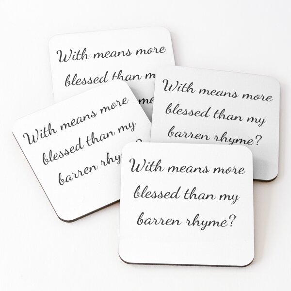 Item preview, "With means more blessed than my barren rhyme?" - handwriting black designed and sold by ariksworld.