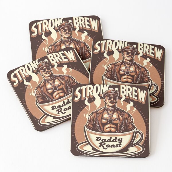Item preview, Strong Brew Daddy Roast Gay Pride Graphic Art Design designed and sold by ItsAKinkThing.