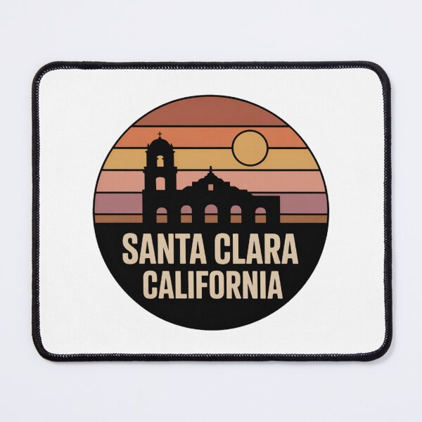 Item preview, Santa Clara California: Retro Mission Sunset Badge designed and sold by CircinusStore.