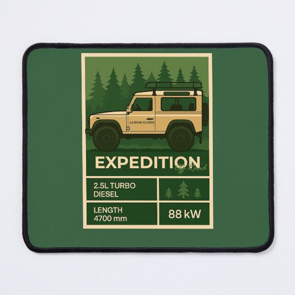 Item preview, Forest Trail Overland Vehicle Illustration in Retro Expedition Style designed and sold by KrintoryTees.