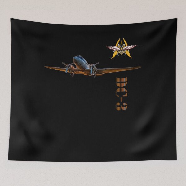 Item preview, DC-3 Vintage Aircraft Front View Aviation Tee designed and sold by Emberglowo.