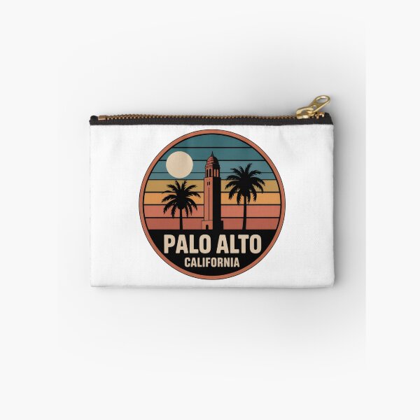 Item preview, Palo Alto California: Retro Tower Palm Sunset Badge designed and sold by CircinusStore.