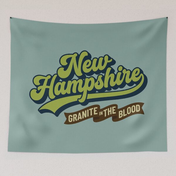Item preview, New Hampshire Retro 70s Script Granite In The Blood Aesthetic designed and sold by Cozy-Old-Pub.