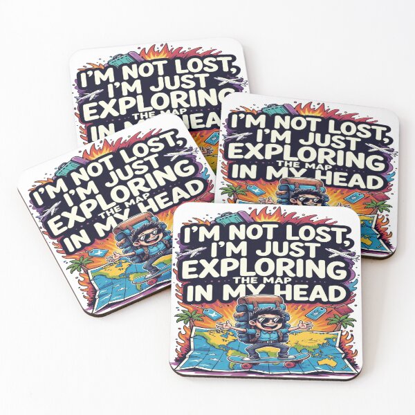 Item preview, I’m Not Lost, I’m Just Exploring – Funny Travel Quote Backpacker Adventure Design designed and sold by Sushikidsntod.