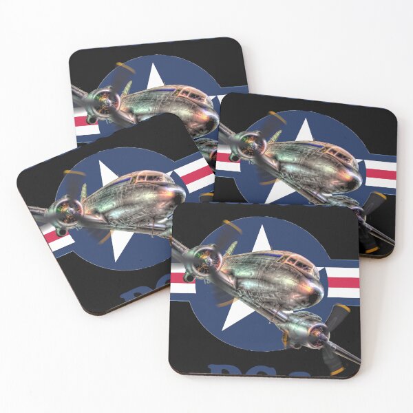 Item preview, Dakota DC-3 Vintage Military Aviation Tee designed and sold by Emberglowo.