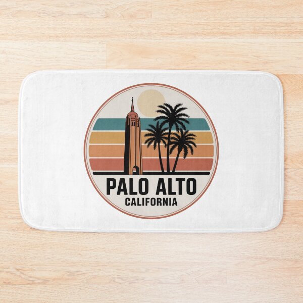 Item preview, Palo Alto California: Retro Tower Sunset Circle Badge designed and sold by CircinusStore.