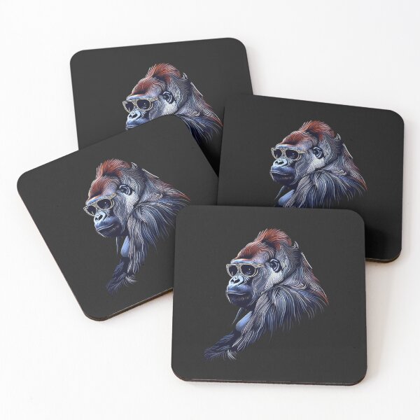Item preview, Cool Gorilla Wearing Sunglasses Funny Animal Mem designed and sold by Clairenity Studio.
