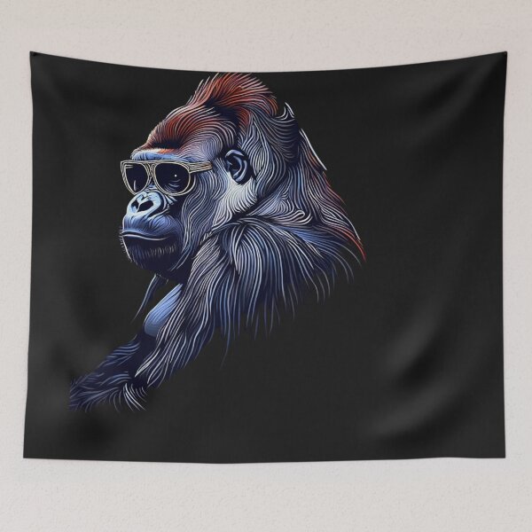 Item preview, Cool Gorilla Wearing Sunglasses Funny Animal Mem designed and sold by Clairenity Studio.
