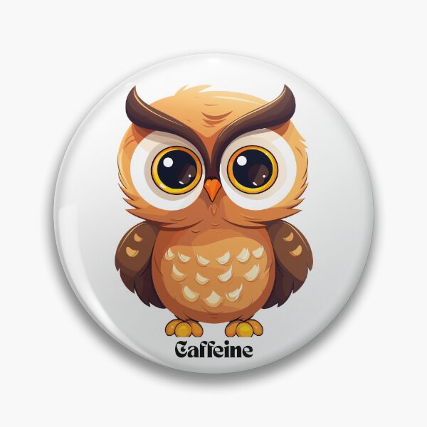 Item preview, Cute Owl Caffeine Sticker – Coffee Lover Study Motivation designed and sold by Saroj Snehi.