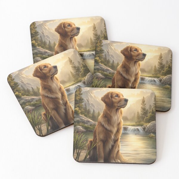 Item preview, Golden Retriever by a Waterfall designed and sold by PetsArt.