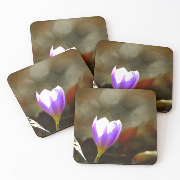 Item preview, Purple Crocus Flower Soft Light Bokeh Minimal Botanical Aesthetic Wall Art designed and sold by onubi.
