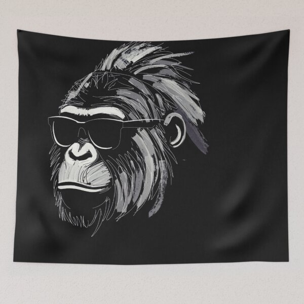 Item preview, Cool Gorilla Wearing Sunglasses Funny Animal Mem designed and sold by Clairenity Studio.