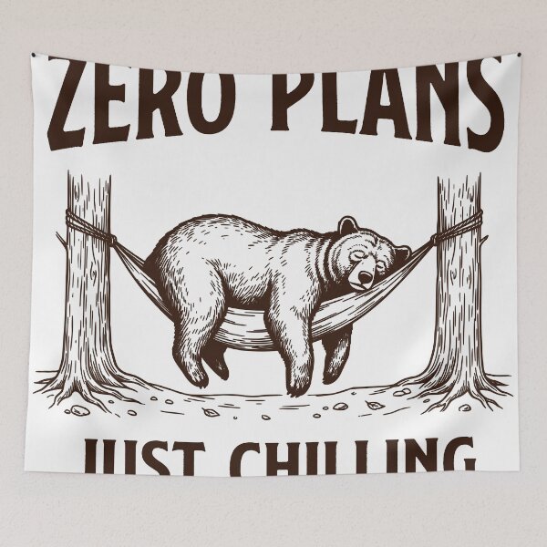 Item preview, Zero Plans Just Chilling Bear Shirt, Funny Lazy Bear Design, Relax Mood Animal Graphic Tee, Chill Lifestyle Aesthetic designed and sold by TeeVerse27.