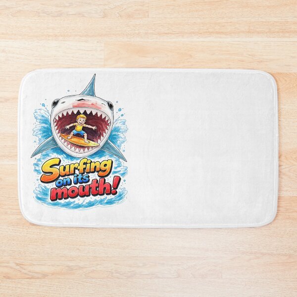 Item preview, shark surfer designed and sold by NubesDesignCH.