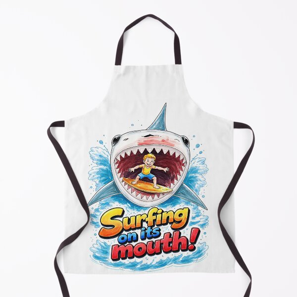 Item preview, shark surfer designed and sold by NubesDesignCH.