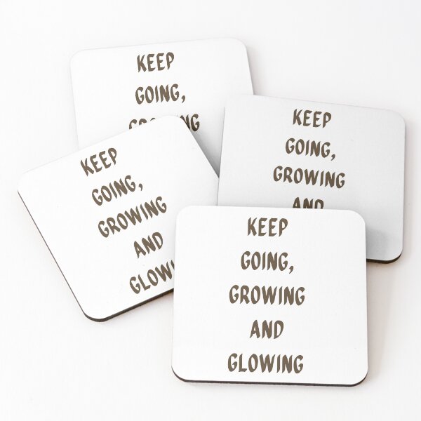 Item preview, Keep Going Growing Glowing Motivational Quote designed and sold by fleur-atelier.