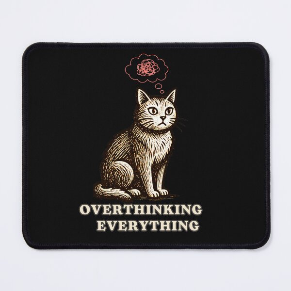 Item preview, Overthinking Cat Thoughtful Mood Design designed and sold by AdicretorDesign.