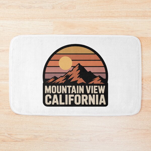Item preview, Mountain View California: Retro Mountain Sunset Badge designed and sold by CircinusStore.