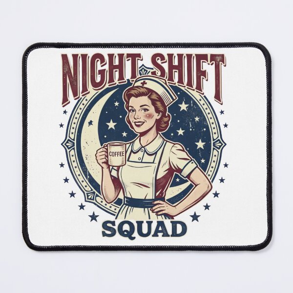 Item preview, Night Shift Squad Vintage Retro Nurse Coffee Design Funny Nursing Gift designed and sold by urbinet.