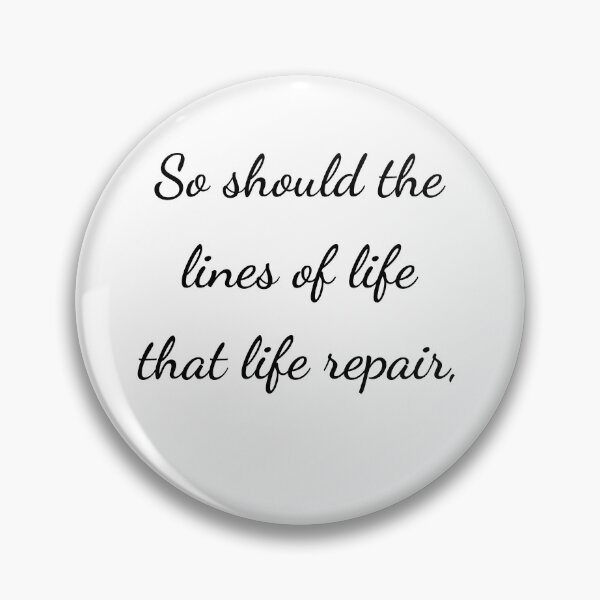 Item preview, "So should the lines of life that life repair," - handwriting black designed and sold by ariksworld.