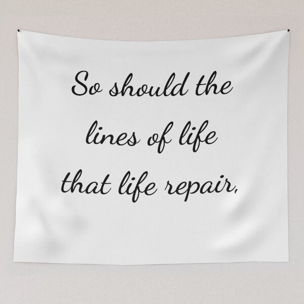 Item preview, "So should the lines of life that life repair," - handwriting black designed and sold by ariksworld.