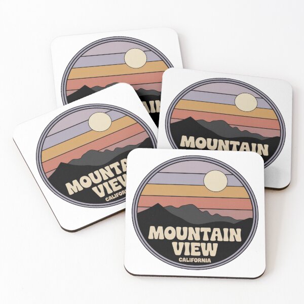 Item preview, Mountain View California: Retro Gradient Mountain Sunset Badge designed and sold by CircinusStore.