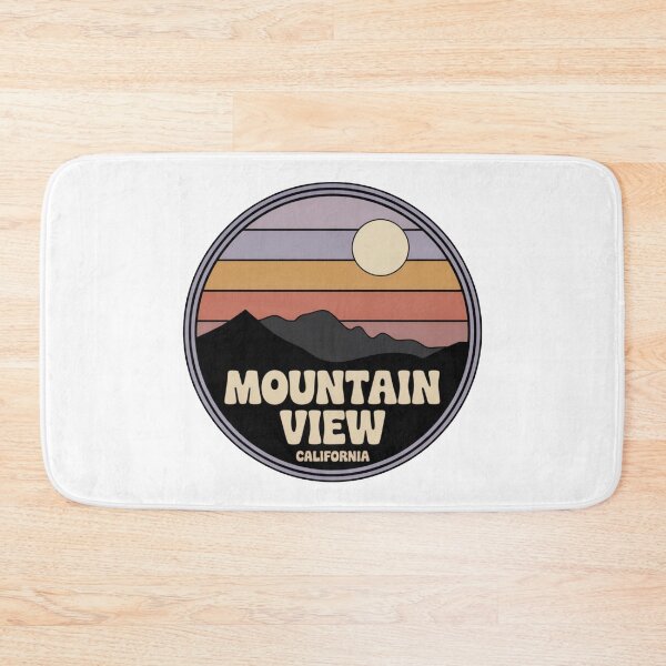 Item preview, Mountain View California: Retro Gradient Mountain Sunset Badge designed and sold by CircinusStore.