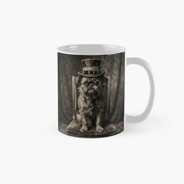 Item preview, Victorian Gentleman Brussels Griffon Antique Daguerreotype Portrait designed and sold by PawAndPalace.