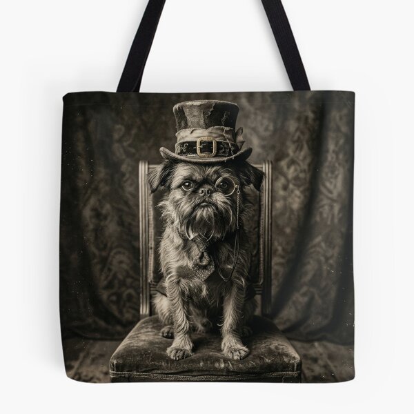 Item preview, Victorian Gentleman Brussels Griffon Antique Daguerreotype Portrait designed and sold by PawAndPalace.