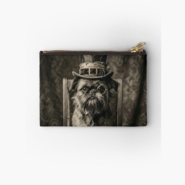 Item preview, Victorian Gentleman Brussels Griffon Antique Daguerreotype Portrait designed and sold by PawAndPalace.
