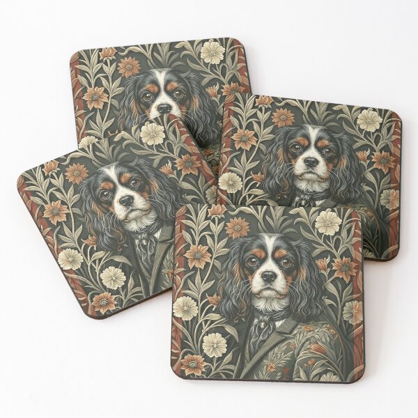 Item preview, Cavalier King Charles Spaniel Dapper Dog Portrait designed and sold by AntiqueImages.