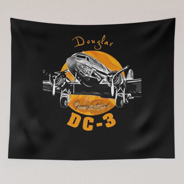 Item preview, Douglas DC-3 Gooney Bird Vintage Aviation Tee designed and sold by Emberglowo.