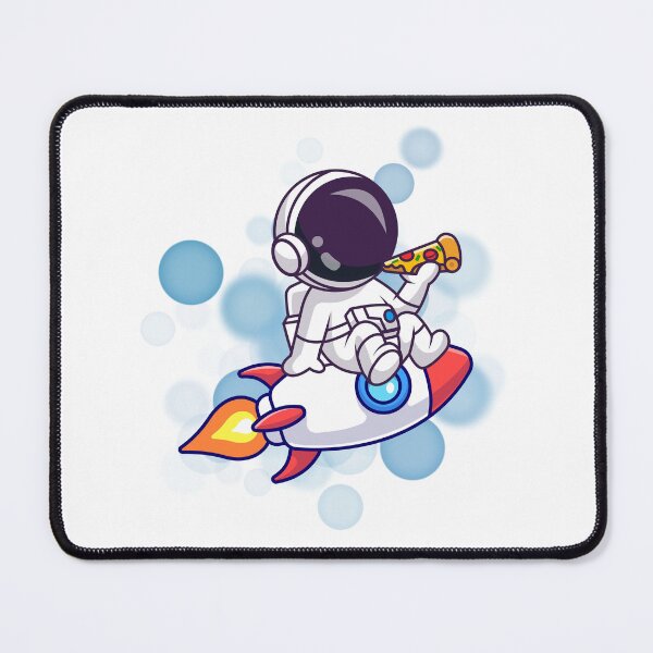 Item preview, Astronaut Sitting on a Rocket Eating Pizza - Cartoon Illustration designed and sold by iamKRUK.