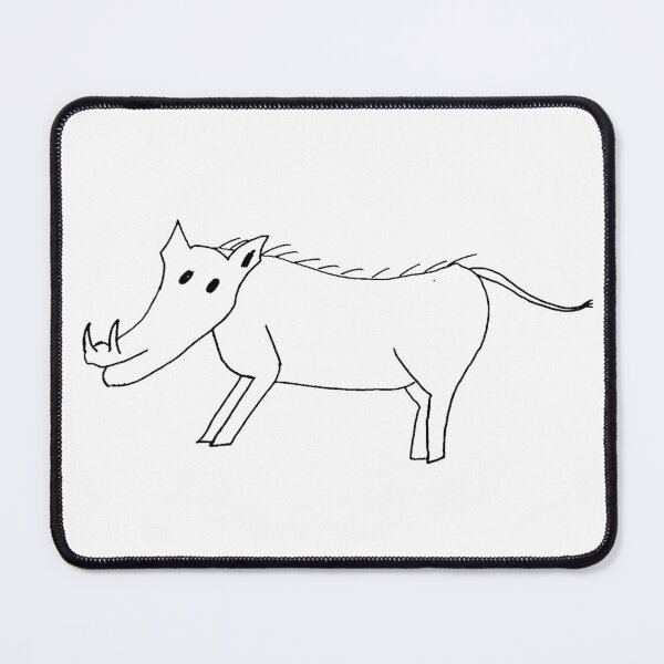 Item preview, Wonky Warthog - Badly Drawn Animal designed and sold by Badly Drawn Animals.