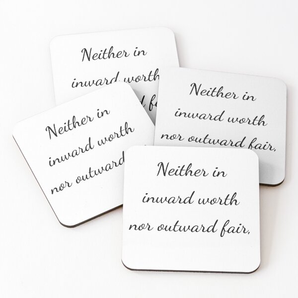 Item preview, "Neither in inward worth nor outward fair," - handwriting black designed and sold by ariksworld.