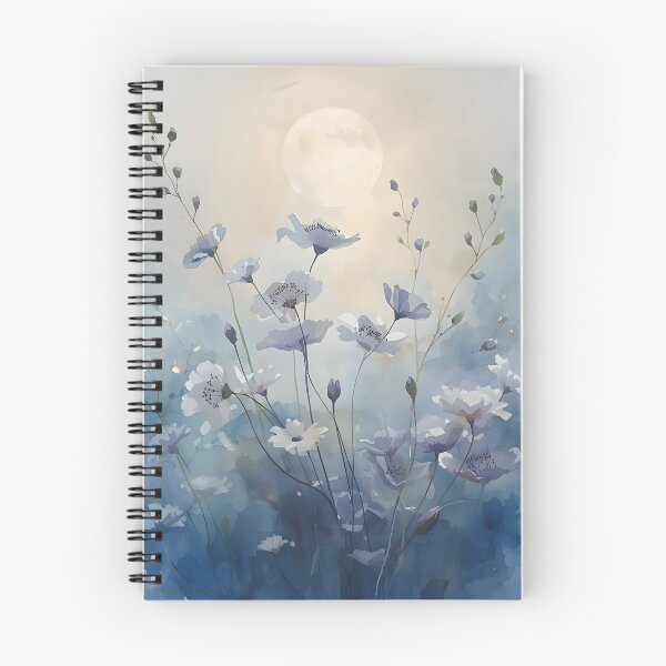 Artikelvorschau, Blaue Blumen bei Nacht entworfen und verkauft von uunaa.