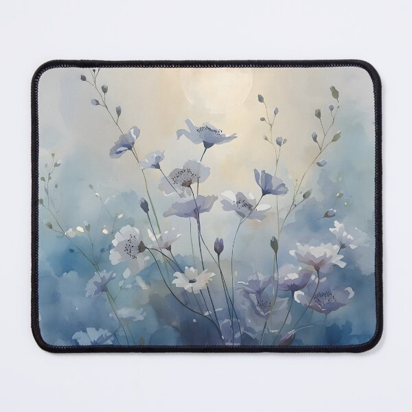 Item preview, Blue flowers at night designed and sold by uunaa.