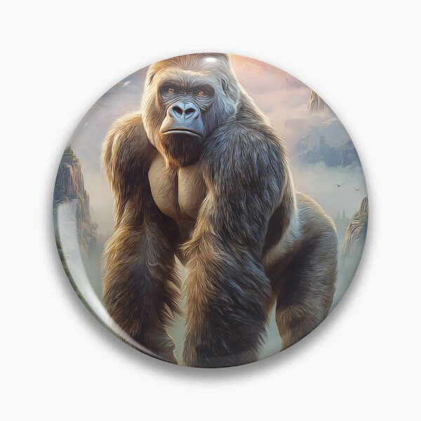 Item preview, Majestic Gorilla in Mountain Landscape designed and sold by PetsArt.