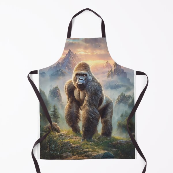 Item preview, Majestic Gorilla in Mountain Landscape designed and sold by PetsArt.