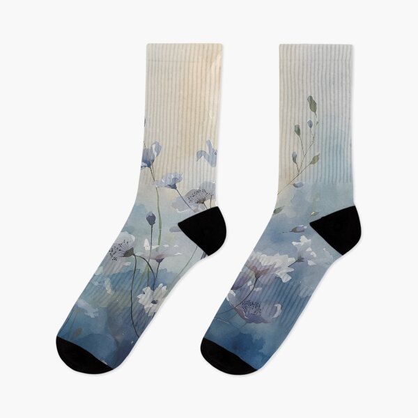 Item preview, Blue flowers at night designed and sold by uunaa.