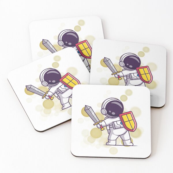 Item preview, Astronaut with a Sword and Shield - Cartoon Illustration designed and sold by iamKRUK.