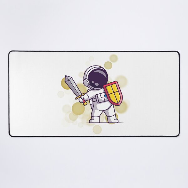 Item preview, Astronaut with a Sword and Shield - Cartoon Illustration designed and sold by iamKRUK.