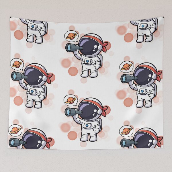 Item preview, Astronaut with Binoculars - Cartoon Illustration designed and sold by iamKRUK.