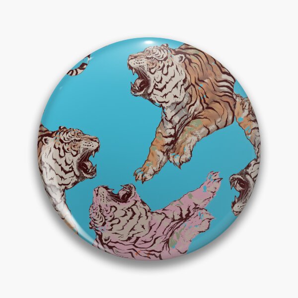 Item preview, Wildcats Tiger Pattern - Sky Blue, Pink and Beige designed and sold by cadinera.