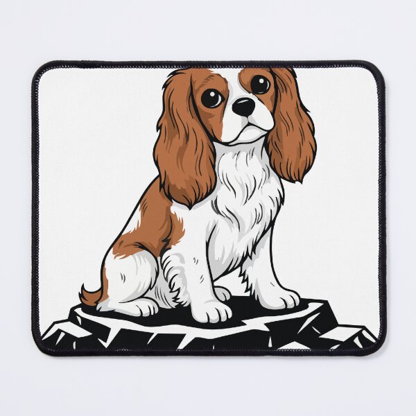 Item preview, Cavalier King Charles Spaniel on a Rock Portrait designed and sold by PixelStudioBe.